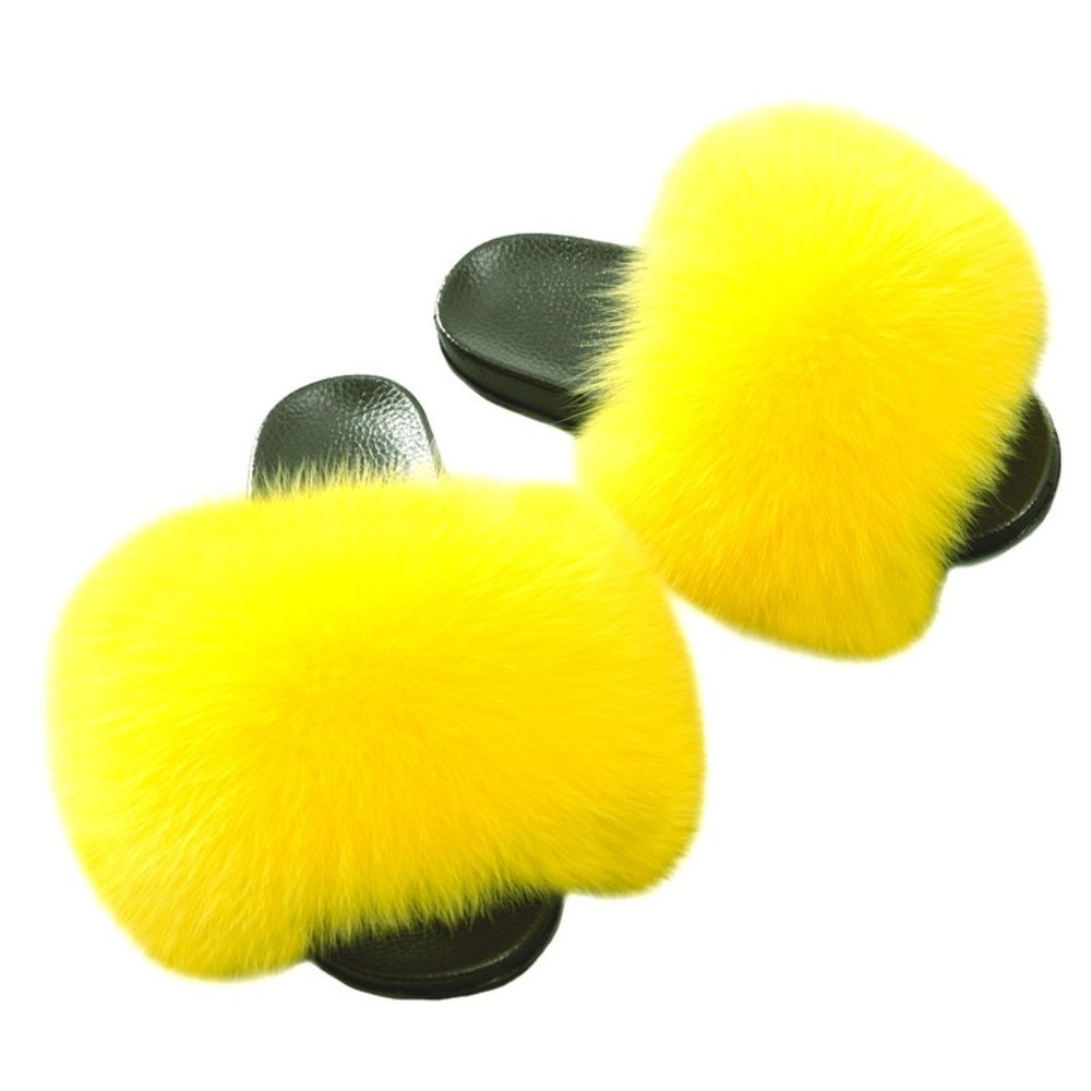 Women Plush Fur Trimmed Sandal